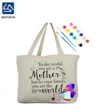 Wholesale Shopping Bags Reusable Cotton Grocery Shopping Bags With Bottom Gusset For DIY Crafts Gift Bag